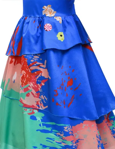 Vista 7 de Kaisebile Princess Costume Dress for Girls Birthday Halloween Party Dress Up with Accessories