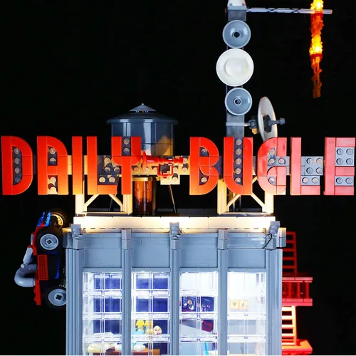 Vista 5 de LIGHTAILING Juego de luces para el modelo de bloques de construcción Daily Bugle – Kit de luz LED compatible con Lego 76178 – no incluye