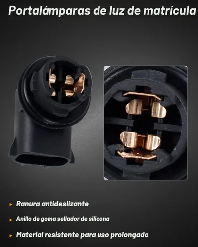 Vista 3 de HERCOO Cubierta de Lente de Luz de Placa de Matrícula, Enchufe de Lámpara Trasera Compatible con Toyota Tacoma 2005-2015, Tundra 2000-2013, Echo