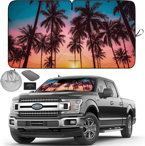 Vista 63 de Parasol de Parabrisas de Una Pieza - Parasol Cromado Líquido Plegable para Ventana Delantera de Auto para Carros SUV Camión - Protector Visor