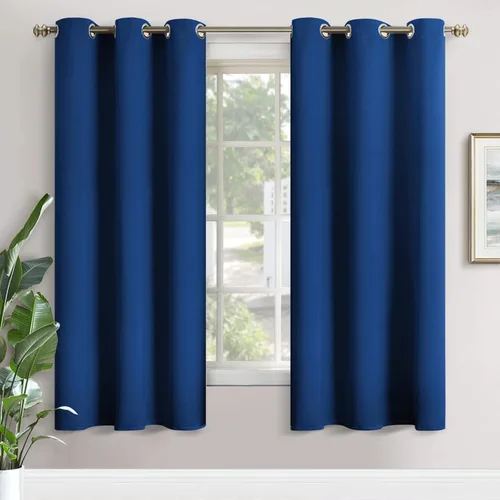 Vista 150 de YoungsTex - Cortinas blackout cortas, aislamiento térmico, ojales, oscurecen la habitación, privacidad, para cámper, sótano, cocina y baño, 2 Gris