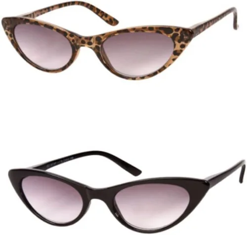 Vista 5 de Readers Readers.com The Ashlee Unisex Cat Eye Sun 1.00 (2 Pares) Negro (2 Estuches de transporte incluidos)