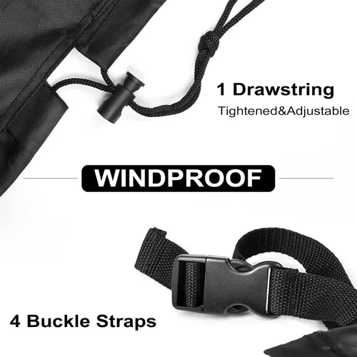 Vista 4 de Funda Impermeable para Muebles de Exterior, Fundas para Muebles de Patio de 137 Pulgadas Tamaño Grande Fundas para Sofá Seccional Rectangulares