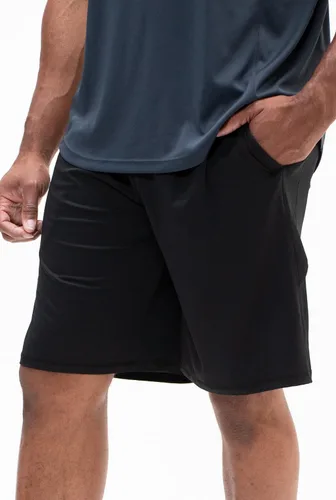 Vista 2 de DEVOPS Paquete de 2 pantalones cortos de gimnasio de entrenamiento de ajuste holgado de 10 pulgadas con bolsillos para hombre