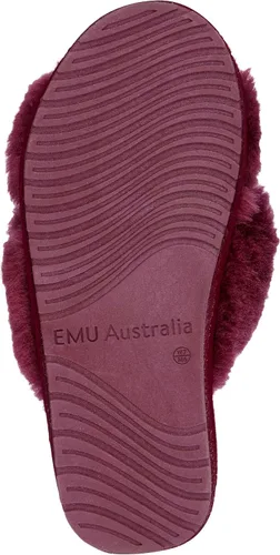 Vista 5 de EMU Australia Pantuflas Mayberry para mujer, Merlot