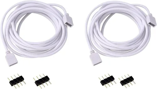 Vista 12 de RGBZONE 10 unids 4 Pin 0.394 in Conectores LED sin soldadura 4 Pin conductor tira a adaptador de corriente para puente de 0.394 in SMD RGB 5050 LED