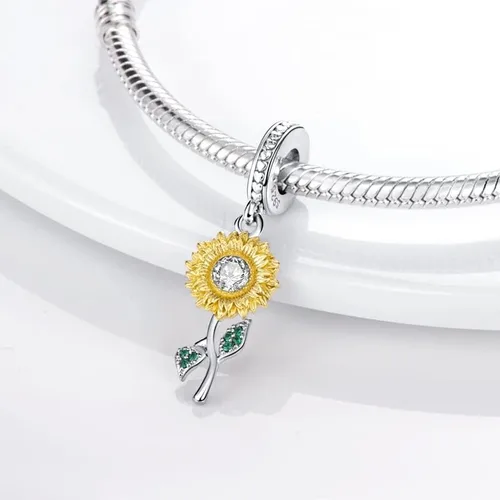 Vista 3 de CYCUFF Abalorios de plata de ley 925 adecuados para collares de dijes, pulseras, abalorios, joyería de regalo para mujeres, familiares y amigas