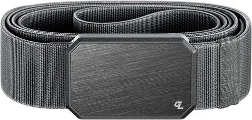 Vista 11 de Groove Life - Cinturón de nailon elástico para hombre con hebilla magnética de aluminio