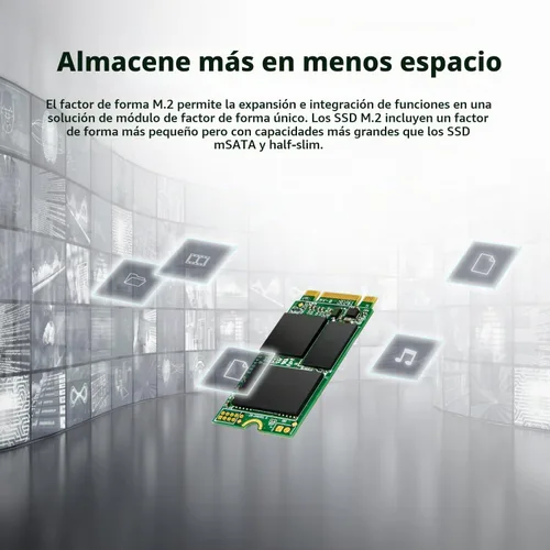 Vista 6 de Transcend 128GB MTS430S M.2 SATA III 2242 SSD, caché Dram, llave B+M No compatible con ranuras NVMe, unidad interna de estado sólido, corrección