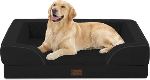Vista 125 de Camas ortopédicas para perros grandes, cama de espuma viscoelástica impermeable para mascotas grandes con lados 89x56 cm, sofá para perros grandes