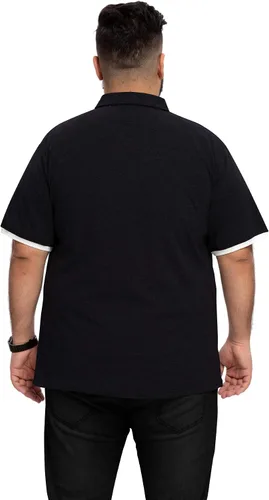 Vista 6 de Aiyino Polo de algodón suave y liso para hombre, de ajuste clásico, manga cortalarga, para hombre