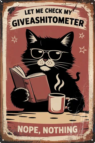 Vista 14 de Cartel divertido de gato negro en metal para decoración de baño, letreros de lata para baño, letreros de pared, decoración divertida para inodoro