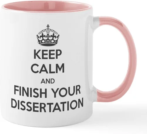 Vista 6 de CafePress Taza de café de cerámica con texto en inglés «Keep Calm And Finish Your Dissertation», de 11 oz (11.0 fl oz)