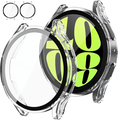 Vista 24 de Tensea [Paquete de 2]: Funda protectora de pantalla para Samsung Galaxy Watch FE 2024/5 2022/4 2021, accesorios de 1.57 pulgadas, cubierta