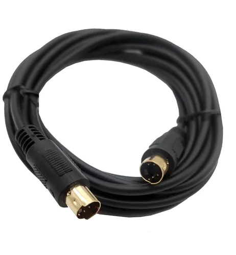 Vista 4 de Cable S-Video Mini DIN de 4 pines S Cable de vídeo macho a macho chapado en oro para videocámaras de jugadores, computadoras portátiles