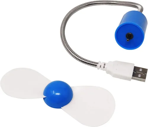 Vista 4 de Honbay 4 unids mini portátil portátil alimentado por USB ventilador de enfriamiento cuello de cisne soplador de aire para PC de escritorio ordenador