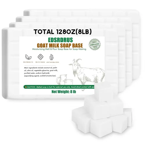 Vista 25 de EDSRDRUS Base de jabón aromática de 1 libra hecha a mano con aloe vera y aceite de coco, base de jabón hidratante para derretir y verter