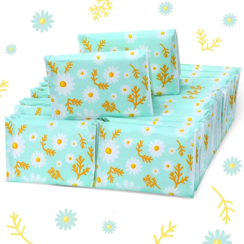 Vista 7 de Geyee 50 paquetes de pañuelos faciales para viajes, paquetes de bolsillo desechables para invitados a bodas, viajes, escuela, bolsos, suministros