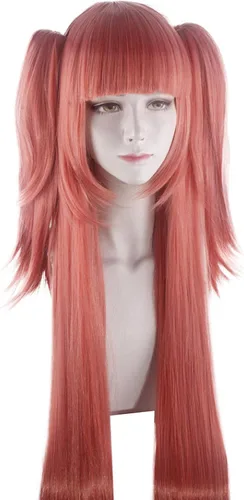 Vista 5 de ydound Peluca de cosplay de 39.4 in anime KAKEGURUI Cosplay Yumemite Yumemi mujeres peluca larga juego de rol pelucas Halloween Cosplay sandía pelo