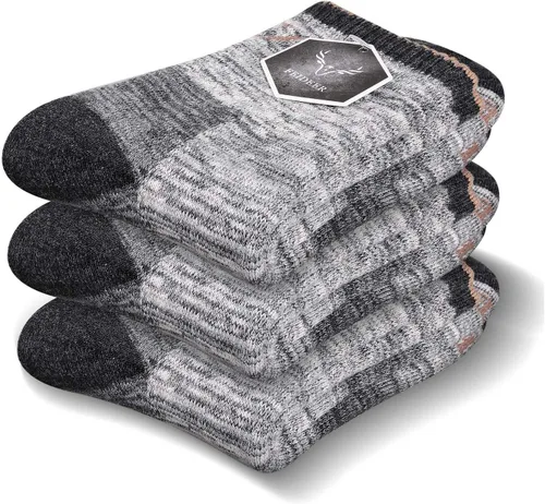 Vista 7 de FEIDEER Calcetines de senderismo para hombre y mujer, unisex, absorben la humedad, de algodón, con soporte de arco