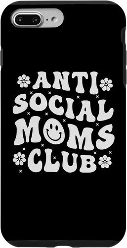 Vista 12 de iPhone 16 Anti Social Moms Club - Retro Funny Mom Life Mothers Day Mom Case