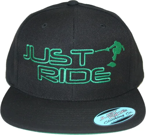 Vista 8 de Just Ride Wake Skate Wakeboard Sombrero plano Bill Snapback Azul