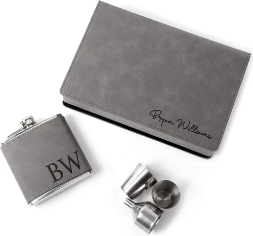 Vista 3 de Regalos de padrinos de boda – Juego de regalo personalizado para padrinos de boda con caja de regalo, embudo y vasos de chupito, despedida