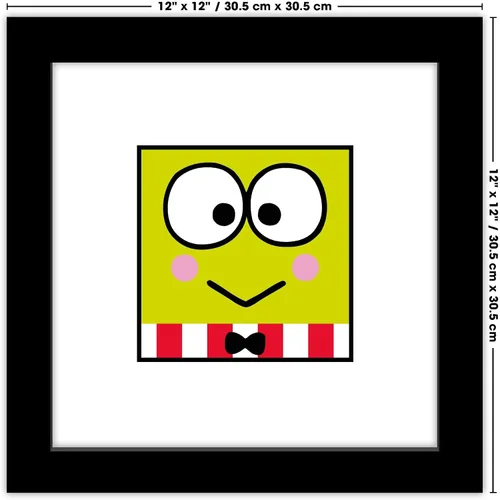 Vista 6 de Trends International Gallery Pops Sanrio Keroppi - Póster de pared de Keroppi Happy Face de 12.00 x 12.00 pulgadas, versión de marco negro