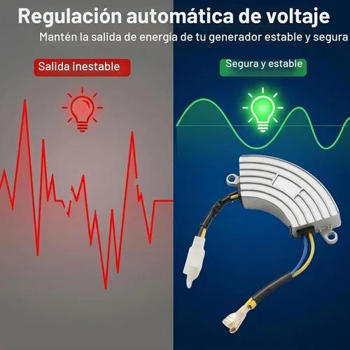 Vista 7 de Hoypeyfiy Generador de 3500 vatios AVR regulador de voltaje automático rectificador 3.5KW media luna para motor de gasolina 168FA 168FB 170F 5.5HP