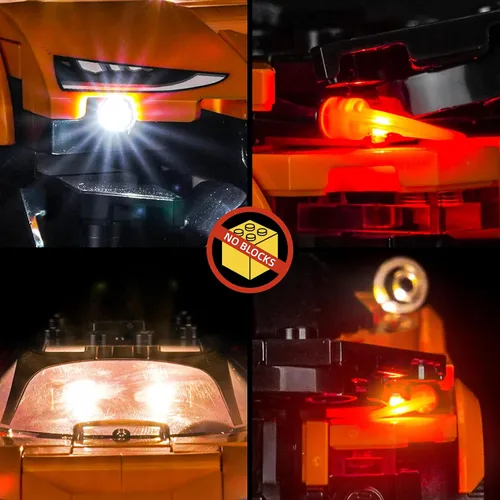 Vista 5 de BrickBling Luz LED compatible con Lego Speed Champions McLaren W1 77257 - No viene con coche (77257)
