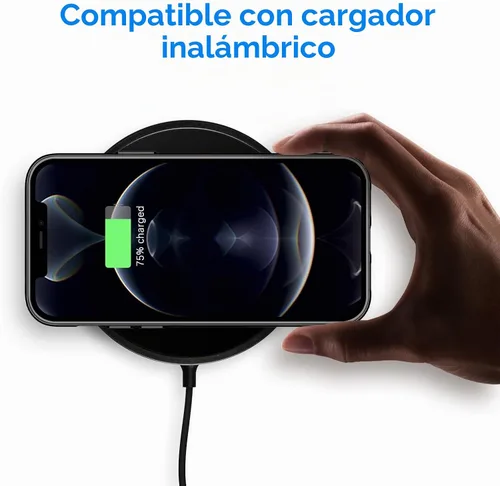 Vista 4 de JETech Funda para iPhone 12 Pro Max, antiamarilleo, color negro