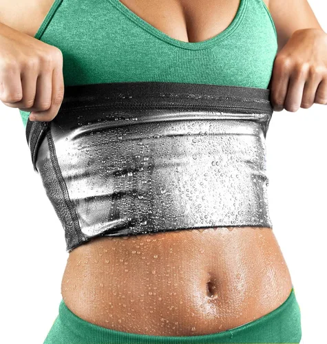 Vista 7 de Faja reductora de cintura para mujeres, Cinturón entrenador de cintura, Cinturón de sauna, Moldeador de cintura sin neopreno, Cinturón adelgazante