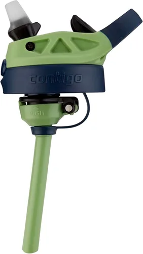 Vista 6 de Contigo Botella de agua de acero inoxidable para niños con popote AUTOSPOUT rediseñado, 13 onzas, arándano y manzana verde, fácil de limpiar, sin BPA