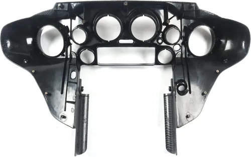 Vista 4 de Carenado interior de murciélago delantero con efecto de fibra de carbono, compatible con Harley Touring Street Glide Electra Glide FLHT FLHTC