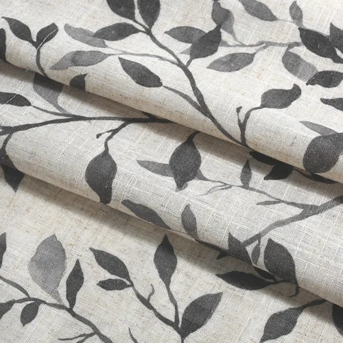 Vista 5 de Cenefa de cocina de lino, cenefas de cortina con estampado de hojas de árbol para baño, dormitorio, sala de estar, decoración de granja con bolsillo