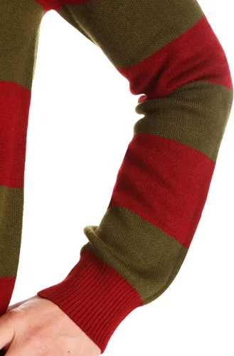 Vista 7 de Nightmare on Elm Street Freddy Krueger - Suéter a rayas, suéter feo de personaje de película de terror de Halloween