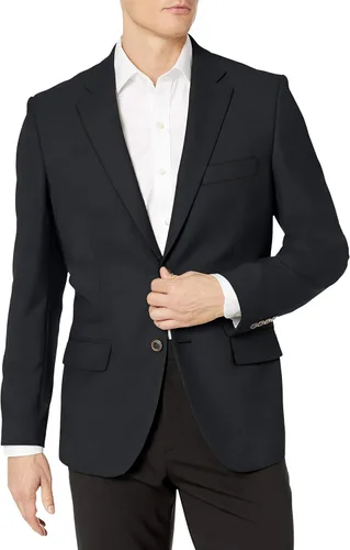 Vista 6 de Amazon Essentials Men's Long-Sleeve Classic Button-Front Stretch Blazer Negro
