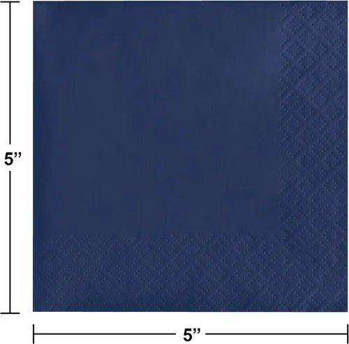 Vista 3 de Creative Converting Servilletas de cóctel/bebidas, azul marino (571137B)