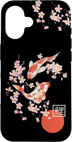 Vista 32 de Cherry Blossom Koi Carp Fish Japanese Sakura Graphic Art Case for iPhone 17