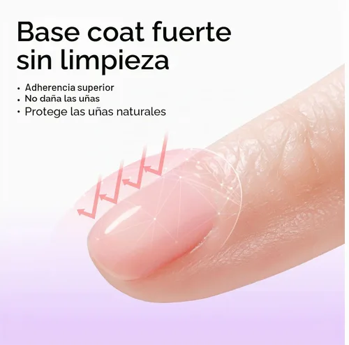 Vista 3 de GELLEN - Capa superior de gel y capa base, se necesita lámpara LED UV 01-Capa base y capa superior