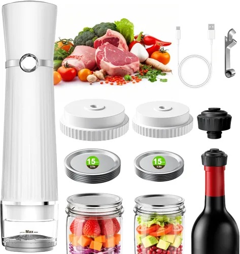 Vista 9 de Sellador al Vacío para Alimentos y Bolsa de Sellado al Vacío Grande (11.8×13.4in), 40 Bolsas de Sellado al Vacío Reutilizables y 2 Clips de Sellado