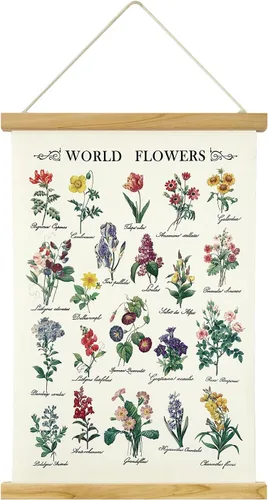 Vista 8 de XIAOAIKA Póster de hierbas aromáticas para pared, impresiones artísticas HD vibrantes y coloridas, estilo rústico de hierbas, póster para colgar