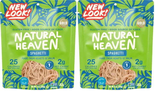 Vista 9 de Natural Heaven Fideos espagueti, corazones de palma, naturalmente ricos en potasio, pasta vegetariana baja en calorías, Keto y alimentos sin gluten