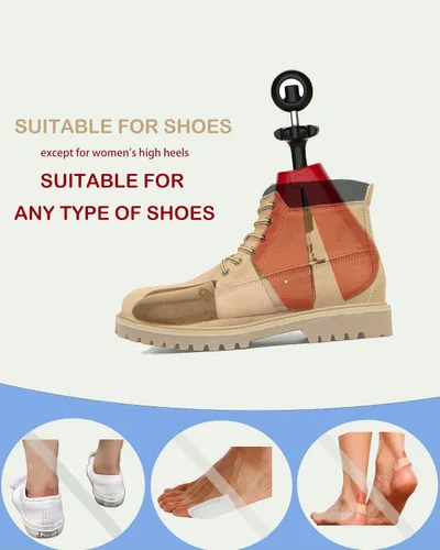 Vista 3 de City Horision Estirador de zapatos para hombres y mujeres, para botas vaqueras, árboles de zapatos ajustables para tenis con cepillo limpiador