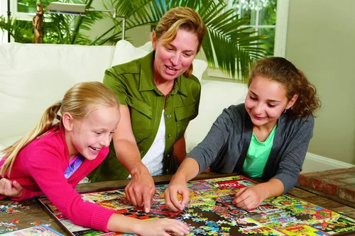 Vista 5 de White Mountain Puzzles Friends in Autumn - Rompecabezas de 1000 piezas