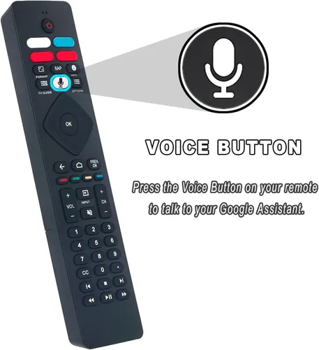 Vista 2 de Reemplazo de control remoto de voz RF402A-V14 para Philips Android TV 43PFL5604/F7 43PFL5704/F7 50PFL5604/F7 50PFL5704/F7 55PFL5604/F7 55PFL5704/F7