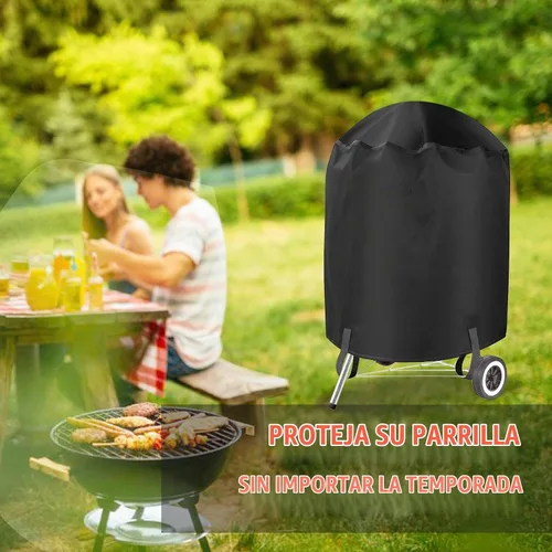 Vista 6 de Funda para parrilla, cubierta de parrilla de gas de 22 pulgadas, impermeable, resistente a la intemperie, resistente a los rayos UV y a la Negro