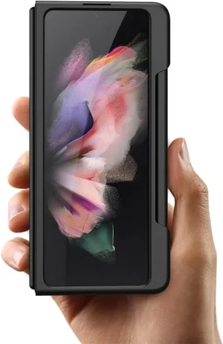 Vista 6 de SHIEID Funda para Samsung Z Fold 3 con soporte para bolígrafo, Z Fold 3 con funda protectora para S Pen, función atril magnético integrado, a prueba