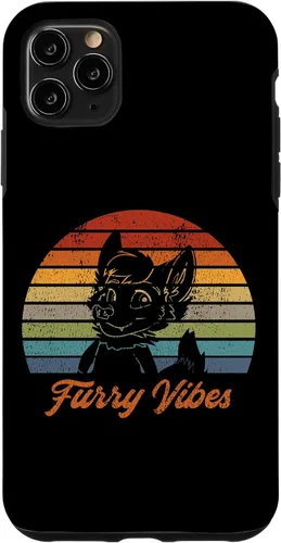 Vista 13 de iPhone 13 Pro Max Retro Furry Fandom Furry Vibes - Lindo estuche de traje OwO