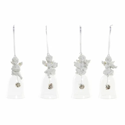 Vista 2 de Adorno Navideño DKD Home Decor Resina Cristal Ángel (4 pcs) (5 x 5 x 10.5 cm)